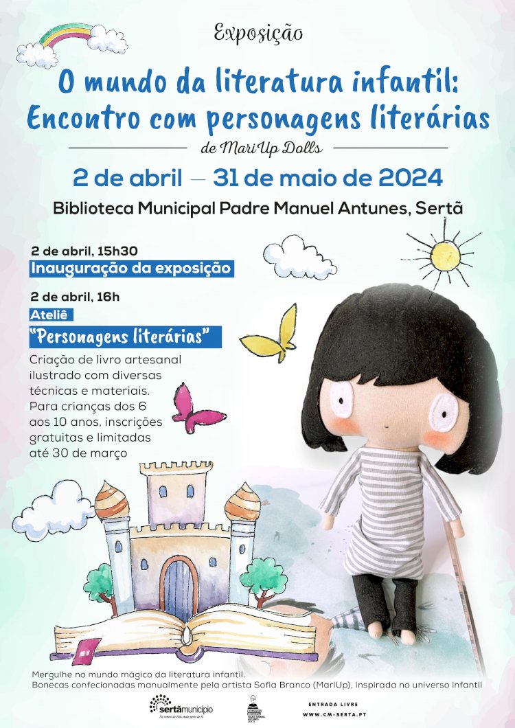 Exposição “O mundo da literatura infantil”, na Biblioteca Municipal da Sertã