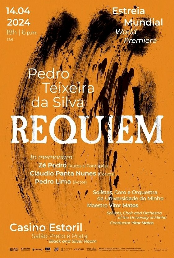 "Requiem" em estreia mundial no Salão Preto e Prata do Casino Estoril