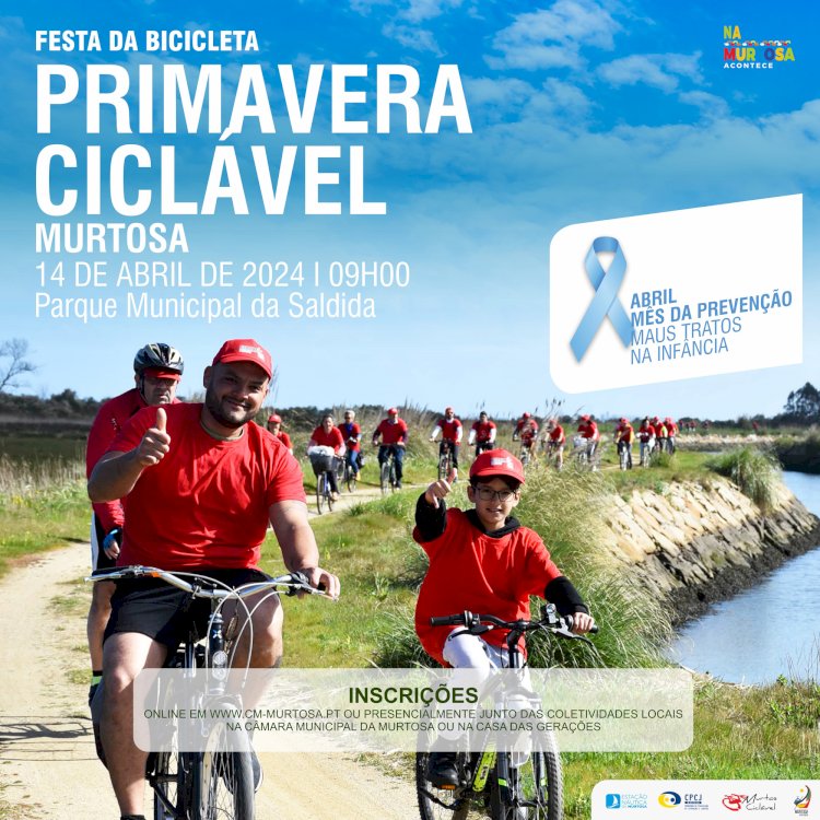 "Primavera Ciclável" promove a bicicleta na Murtosa | Mês da Prevenção dos Maus-tratos na Infância