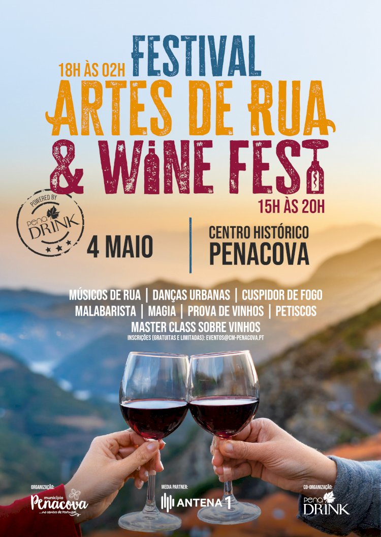Festival Artes de Rua & Wine Fest promete dar vida a Penacova 11 horas consecutivas