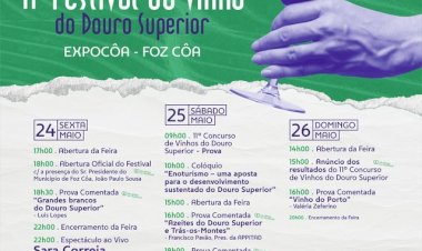 Festival do Vinho do Douro Superior volta a Vila Nova de Foz Côa de 24 a 26 de Maio