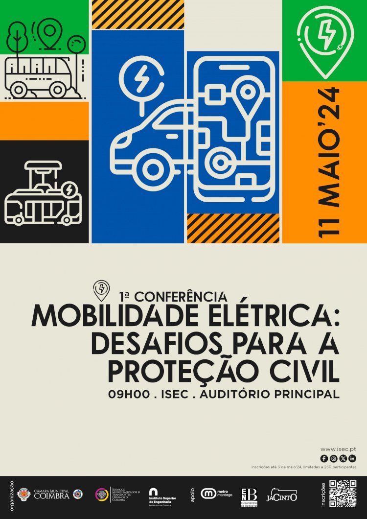 Desafios da mobilidade eléctrica para a Proteção Civil em debate no dia 11 de Maio no ISEC