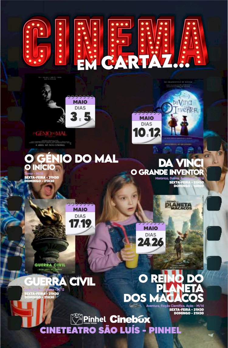 Pinhel | Programação de cinema| Maio 2024