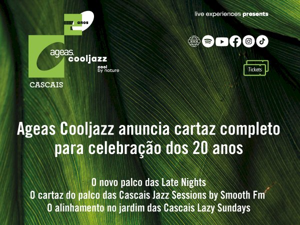 Ageas Cooljazz anuncia cartaz completo para celebração dos 20 anos