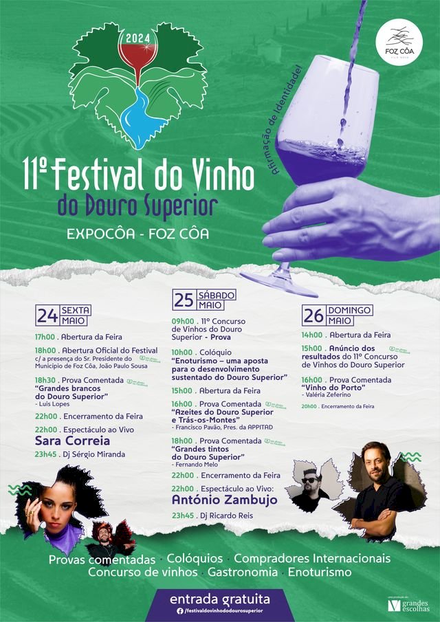 Festival do Vinho do Douro Superior volta a Vila Nova de Foz Côa de 24 a 26 de Maio