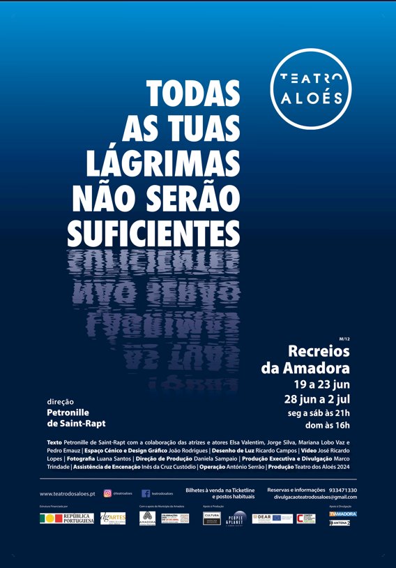 Teatro dos Aloés ESTREIA espectáculo “Todas as tuas lágrimas não serão suficientes”