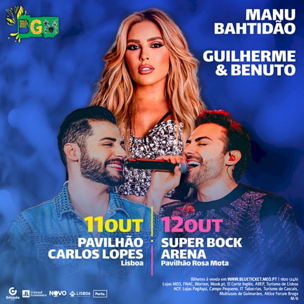 Manu Bathidão e Guilherme e Benuto são as grandes atracções do Brazil Groove Music 2024