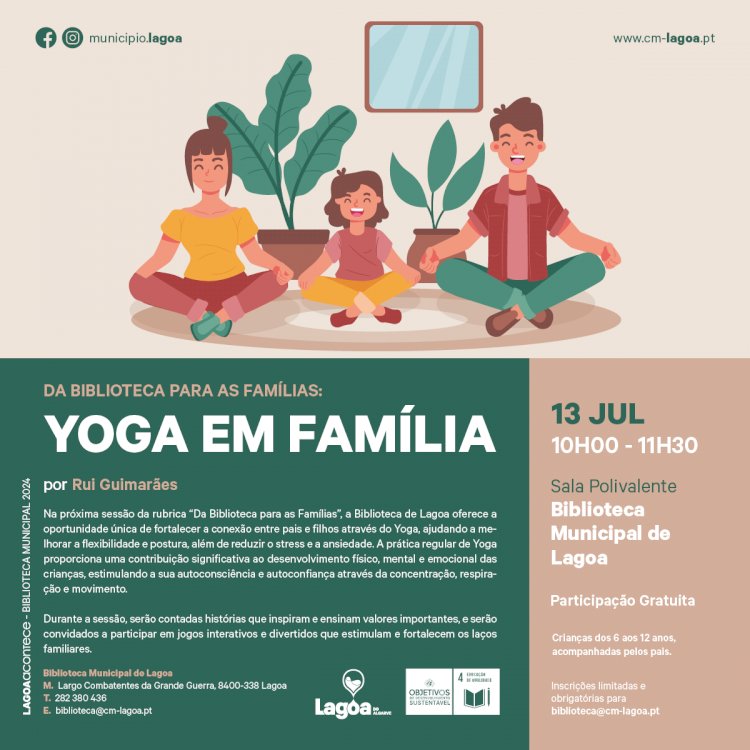 Da Biblioteca para as Famílias: Yoga em Família por Rui Guimarães