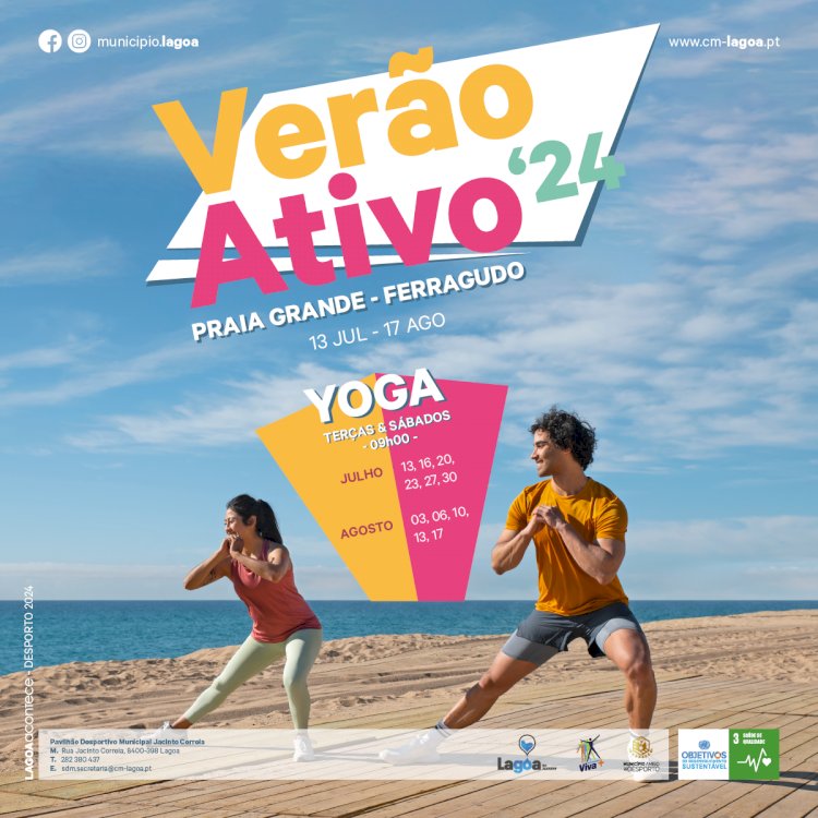 "Verão Activo 2024" | 13 de Julho a 17 de Agosto | Praia Grande | Ferragudo - Lagoa