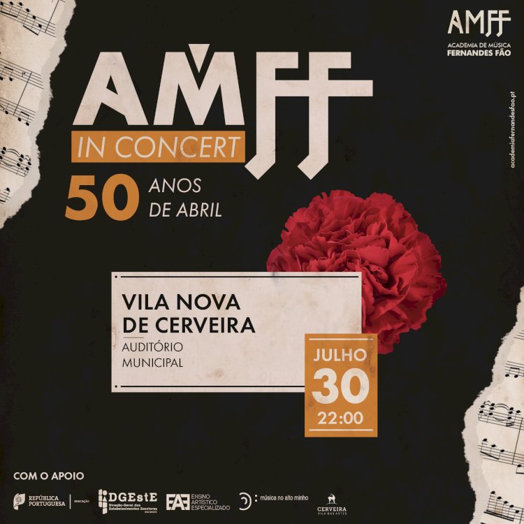 “AMFF in Concert - 50 anos de Abril” em palco a 30 de Julho