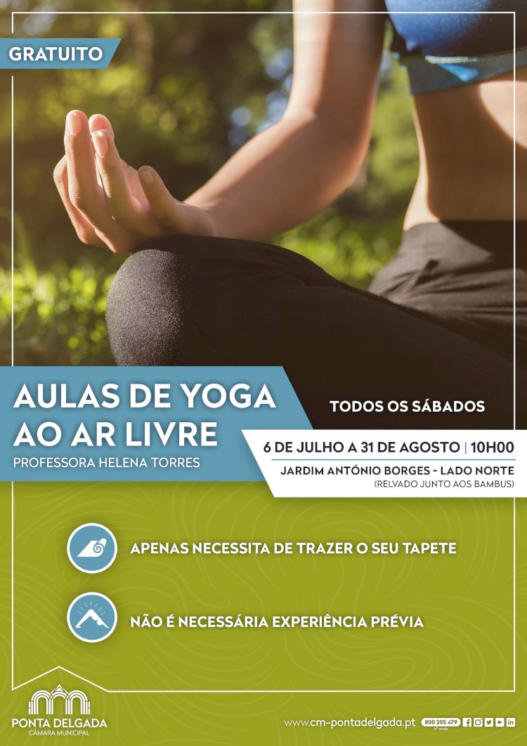 Ponta Delgada com aulas de yoga gratuitas até 31 de Agosto