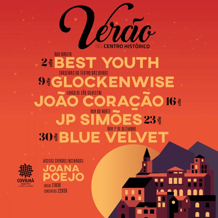 Verão no Centro Histórico da Covilhã com Best Youth, Glockenwise e JP Simões