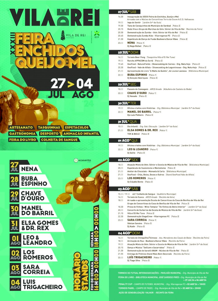 XXXIII Feira de Enchidos, Queijo e Mel: conheça o programa completo