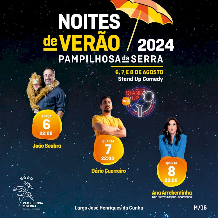 Espectáculos de comédia animam "Noites de Verão" em Pampilhosa da Serra