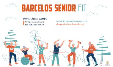 Município de Barcelos promove aulas de exercício físico para pessoas com mais de 65 anos