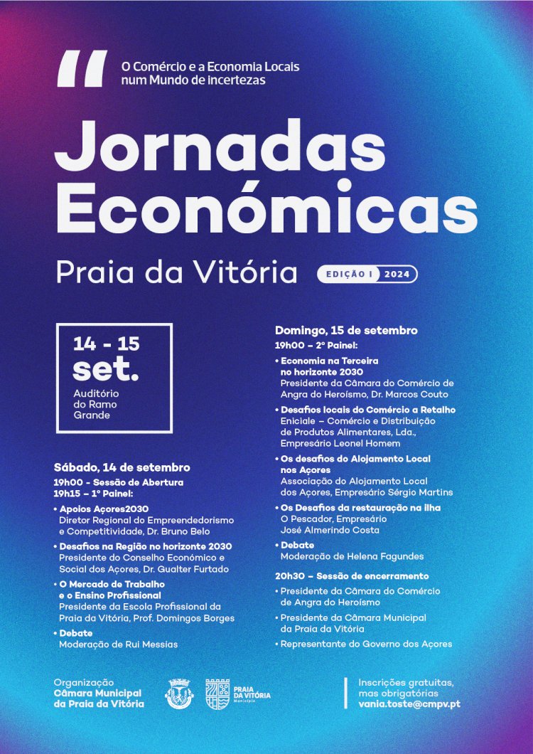 Câmara Municipal promove Jornadas Económicas da Praia da Vitória