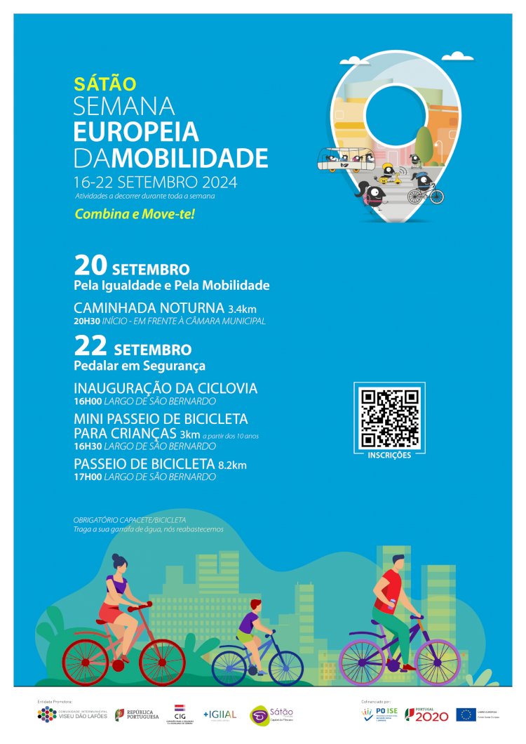 Município de Sátão comemora Semana Europeia da Mobilidade com a inauguração da ciclovia e realização de diversas iniciativas