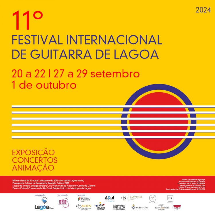 11º Festival Internacional de Guitarra de Lagoa | 20 de Setembro a 1 de Outubro