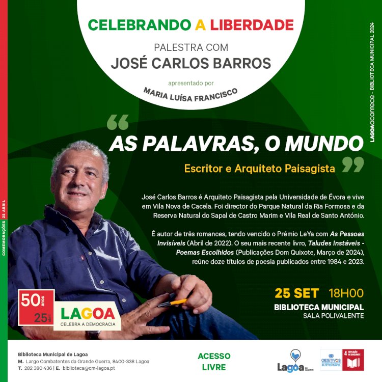 Palestra Literária | Celebrando a Liberdade | "As Palavras, o Mundo"