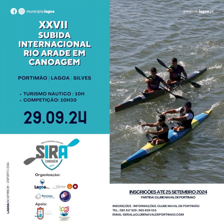 XXVII Subida Internacional do Rio Arade em Canoagem | 29 de Setembro | 10h00