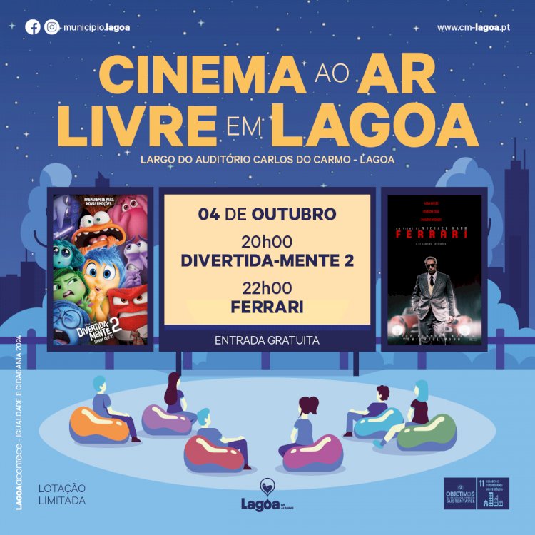 Cinema ao Ar Livre em Lagoa | 4 de Outubro | Largo do Auditório Carlos do Carmo