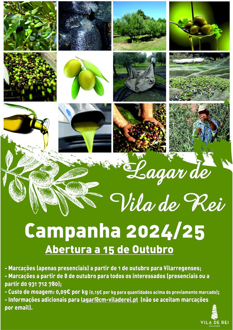 Lagar de Vila de Rei: campanha de 2024/25 arranca a 15 de Outubro