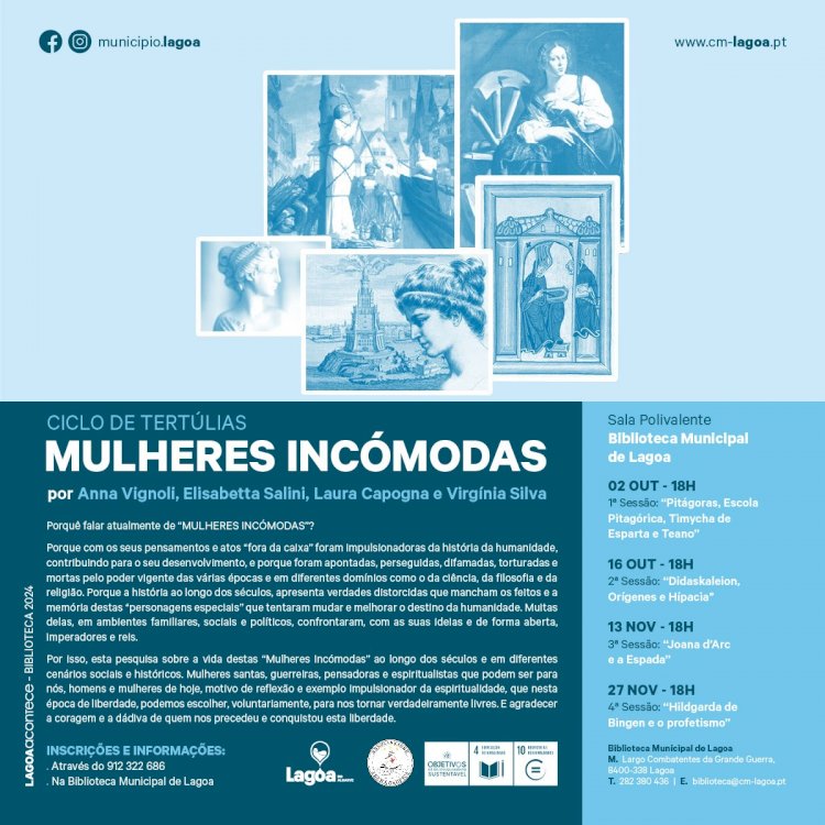 Ciclo de Tertúlias | Mulheres Incómodas Biblioteca Municipal de Lagoa