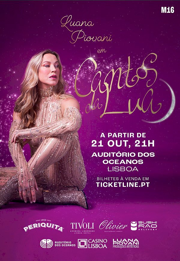 Luana Piovani estreia espectáculo "Cantos da Lua" no Casino Lisboa