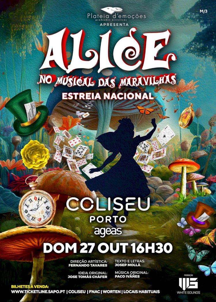 "Alice no Musical das Maravilhas": clássico estreia no Coliseu do Porto centrado agora nos desafios da sociedade da informação