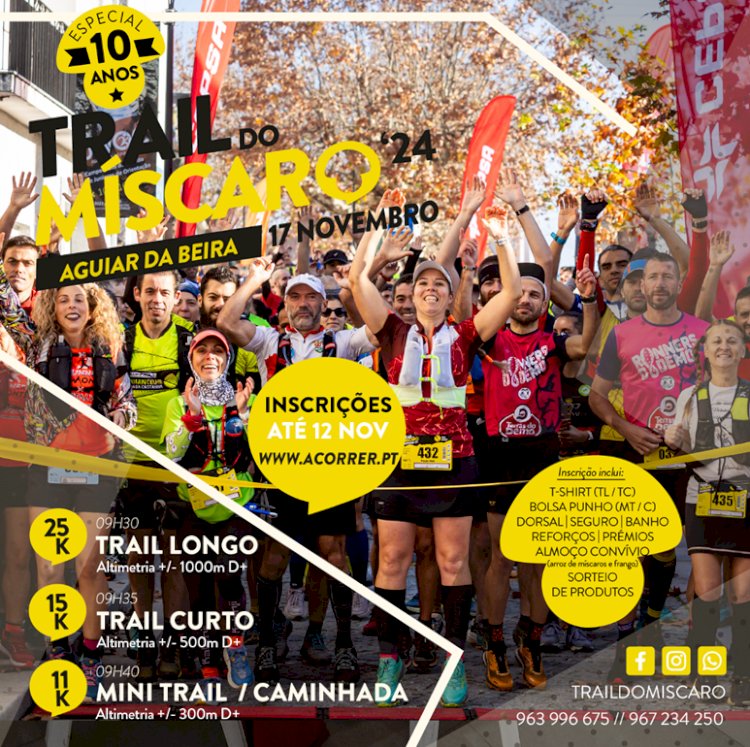 Aguiar da Beira celebra 10º aniversário do Trail do Míscaro com edição especial