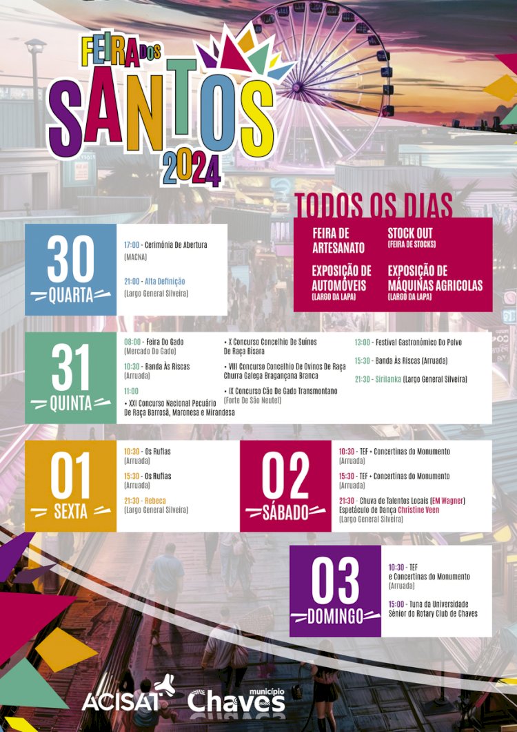 Feira dos Santos: este ano com cinco dias de festa, em Chaves