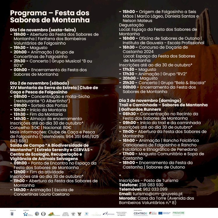 Festa dos Sabores de Montanha 2024 | Programa Completo