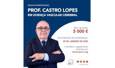 SPAVC abre candidaturas a Bolsa no valor de 5.000€ para projectos de investigação em doença vascular cerebral