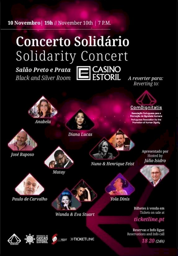 Concerto Solidário da ComDignitatis no Casino Estoril a 10 de Novembro