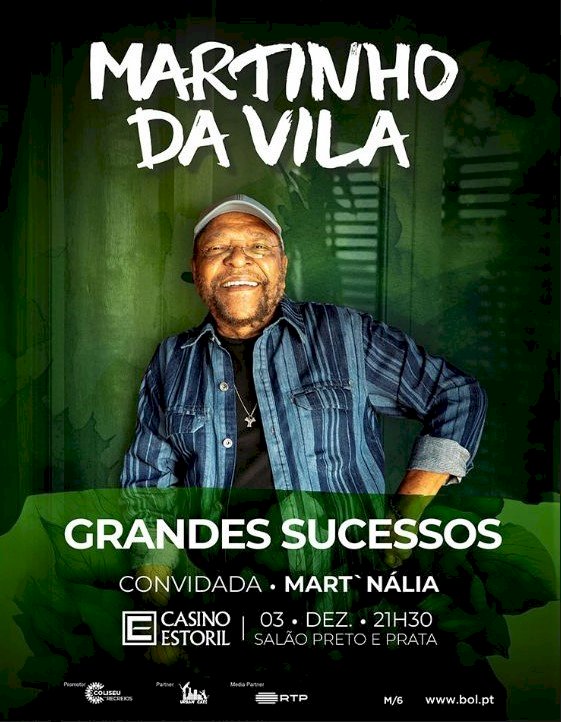 Martinho da Vila traz grandes êxitos ao Salão Preto e Prata do Casino Estoril a 3 de Dezembro