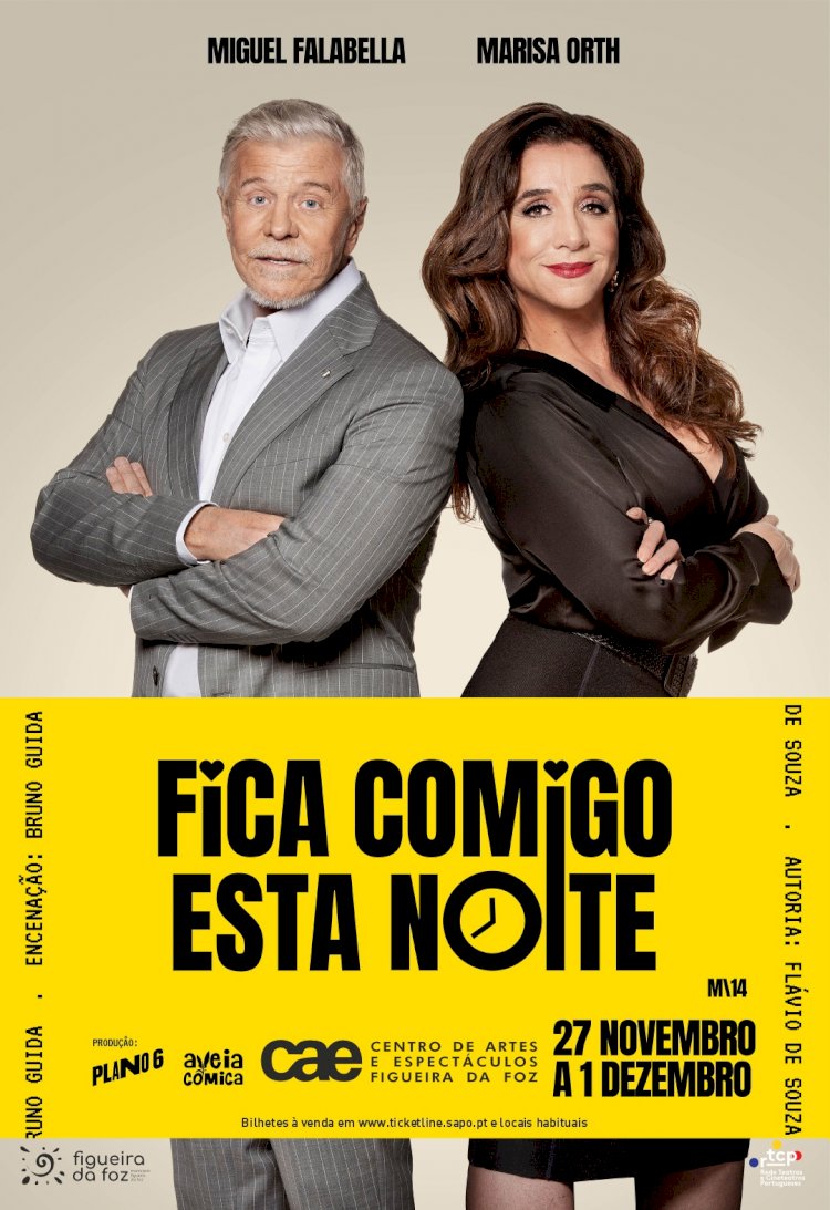 "Fica Comigo esta Noite", com Miguel Falabella e Marisa Orth no Centro de Artes