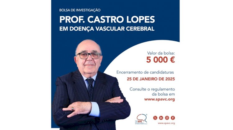 SPAVC abre candidaturas a Bolsa no valor de 5.000€ para projectos de investigação em doença vascular cerebral