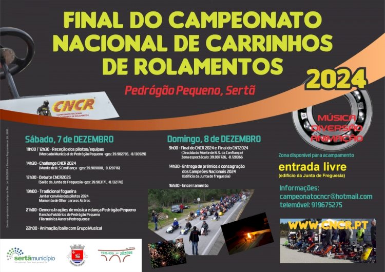 Pedrógão Pequeno recebe a Final do Campeonato Nacional de Carrinhos de Rolamentos