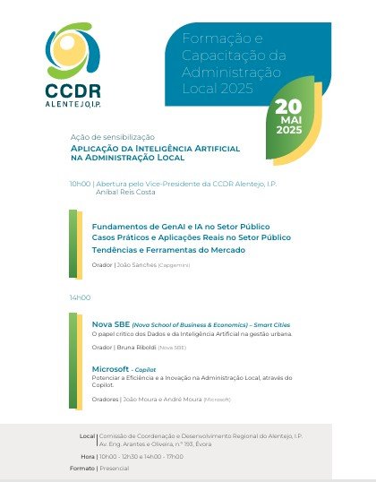 Ação de Sensibilização "Aplicação da Inteligência Artificial na Administração Local"