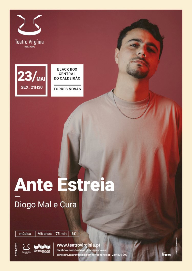 Diogo Mal e Cura traz «Ante Estreia» à Black Box da Central do Caldeirão