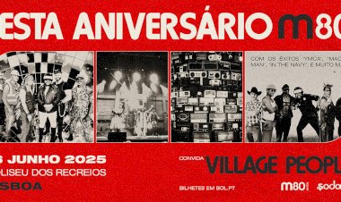 Village People sobem ao palco do Coliseu de Lisboa na Festa M80