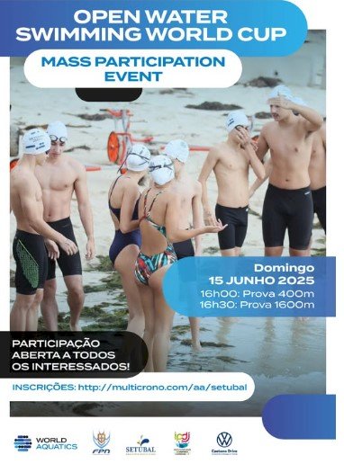 Natação em águas abertas em Setúbal com prova de promoção