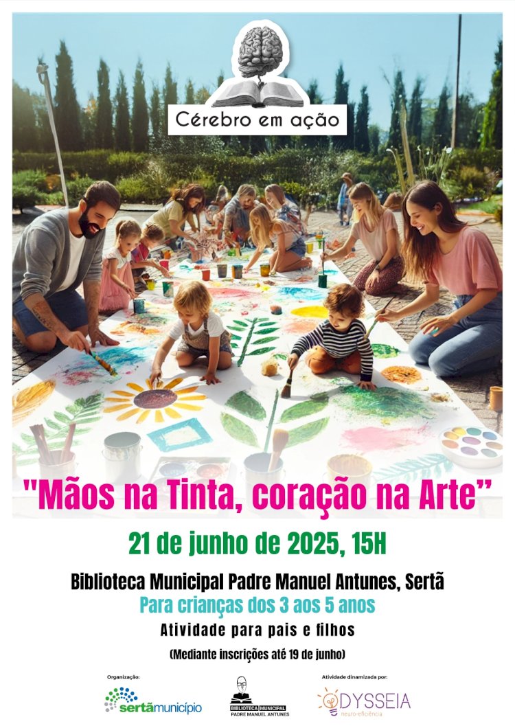 Cérebro em Ação convida a colocar "Mãos na Tinta, corações na Arte"
