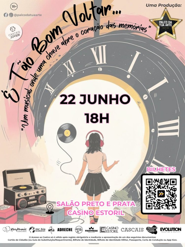 Musical “É tão bom voltar…” no Salão Preto e Prata do Casino Estoril