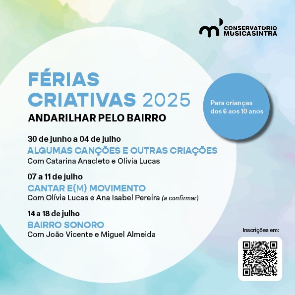 Férias Criativas em julho para crianças dos 6 aos 10 anos