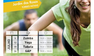 Desporto no Jardim das Rosas em Julho e Agosto