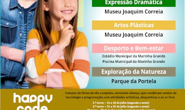 Município da Marinha Grande dinamiza campos de férias “Tecnologia, Desporto e Arte”