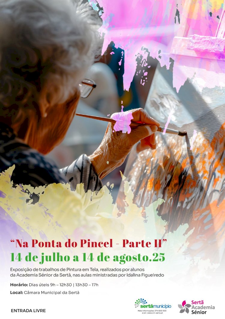 Segunda parte da exposição "Na Ponta do Pincel" apresenta pinturas em Tela na Câmara Municipal da Sertã