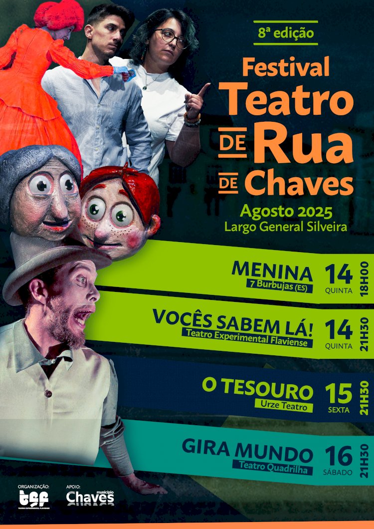 Chaves recebe 8.ª edição do Festival de Teatro de Rua em Agosto