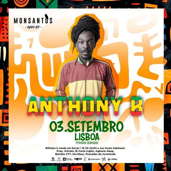 Anthony B: Reggae, verão e boas vibrações, em setembro, em Lisboa!